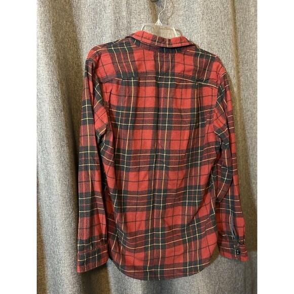J.Crew Wallace & Barnes Red Plaid heavyweight flannel Midwest Dad Work shirt Med - Picture 6 of 7
